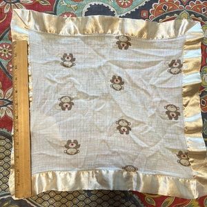 Aden + Anais Monkey Satin Trimmed 15” Square